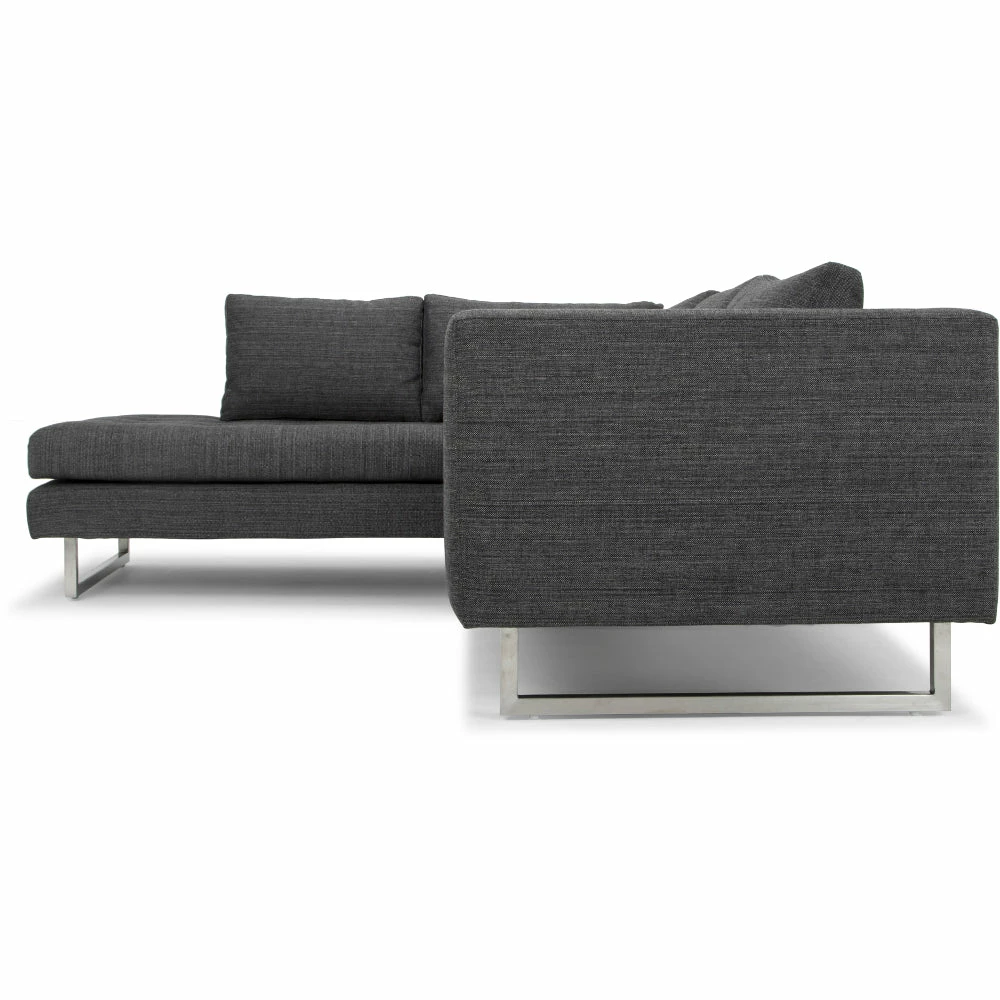 Wholesale 👏 NUEVO Living Room JANIS LEFT ARM FACING SECTIONAL DARK GRAY TWEED 🔥 3 NUEVO Living Room JANIS LEFT ARM FACING SECTIONAL DARK GRAY TWEED
