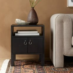 FOUR HANDS JANUS END TABLE: BLACK Furniture