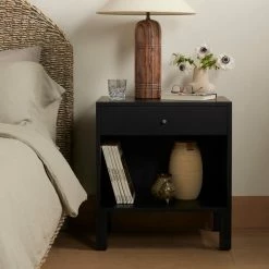 FOUR HANDS JANUS NIGHTSTAND: BLACK