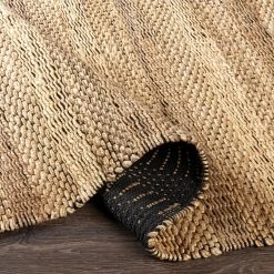 SURYA JASMINE 01 WOVEN JUTE RUG: TAN