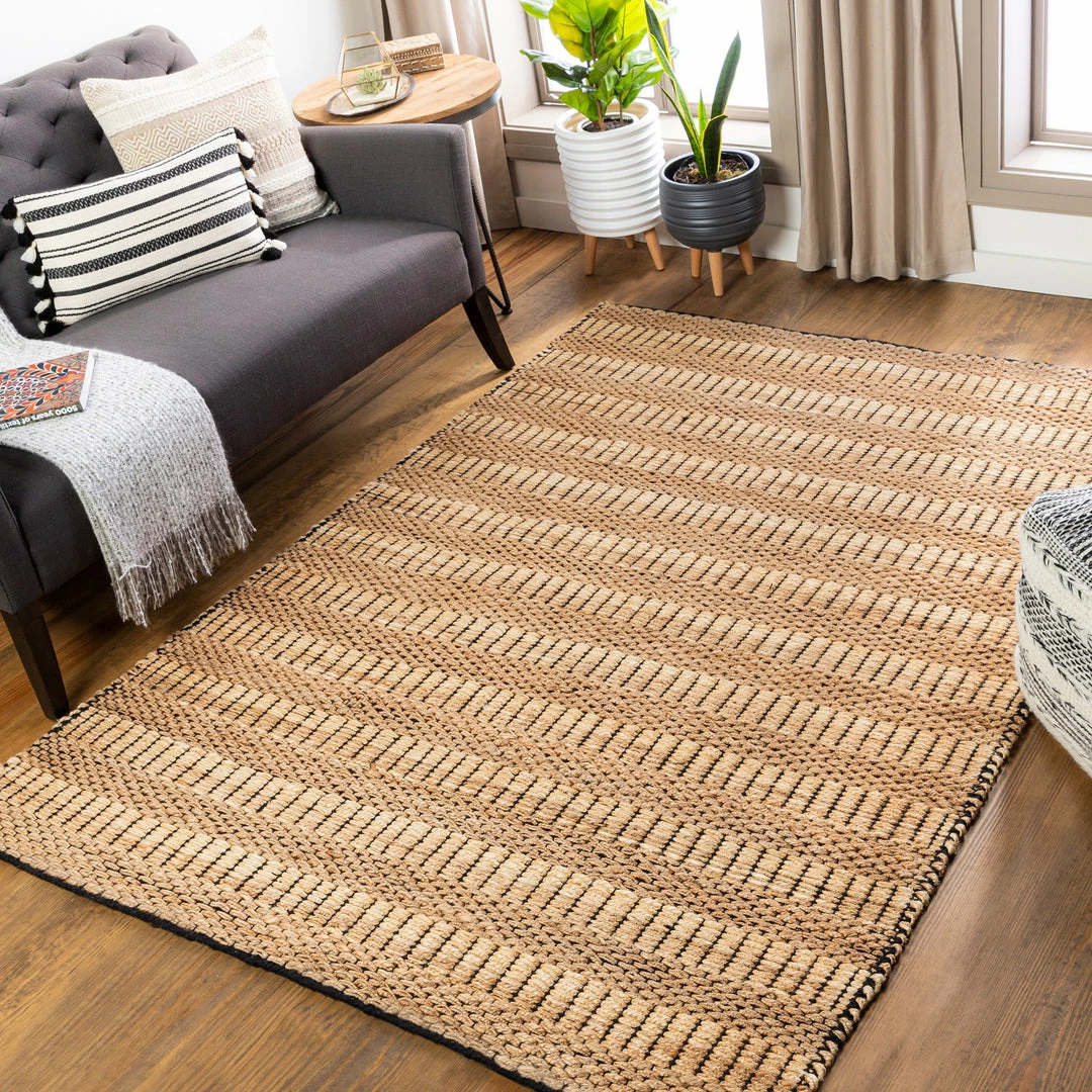 Flash Sale 🎁 SURYA JASMINE 02 WOVEN JUTE RUG: CAMEL 👏 2 SURYA JASMINE 02 WOVEN JUTE RUG: CAMEL
