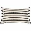 SURYA JESSIE BLACK + WHITE STRIPE LUMBAR PILLOW