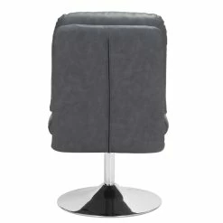 ZUO JET-SET GREY VINYL SWIVEL CHAIR Furniture