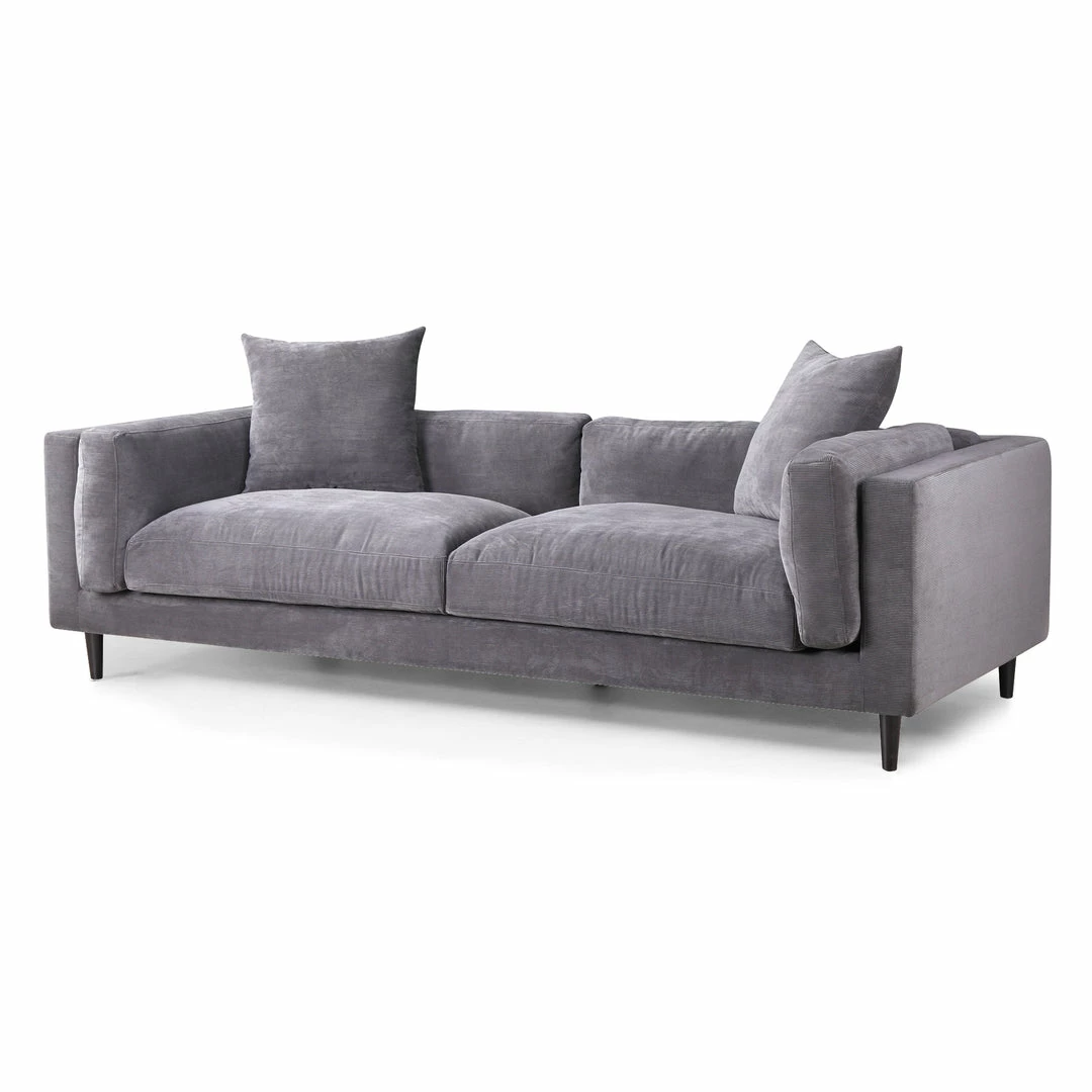 Wholesale 🔔 MOES Furniture JOEY GREY CORDUROY SOFA 🎉 2 MOES Furniture JOEY GREY CORDUROY SOFA