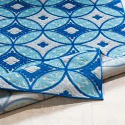 SURYA JOIE OUTDOOR RUG: AQUA, BLUE