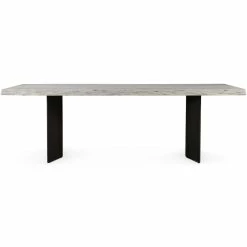 MOES JOSHUA WHITEWASHED ACACIA LIVE-EDGE DINING TABLE Furniture