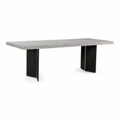 MOES JOSHUA WHITEWASHED ACACIA LIVE-EDGE DINING TABLE Furniture