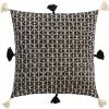 SURYA Pillows + Decor JESSIE BLACK + IVORY TASSEL PILLOW