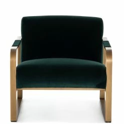 FOUR HANDS JULES SAPPHIRE MARINE VELVET ARM CHAIR Furniture