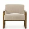 FOUR HANDS JULES STONE WASH ECRU LINEN ARM CHAIR Furniture