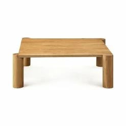MOES JUNI WHITE OAK POST COFFEE TABLE Furniture