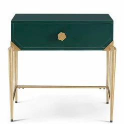 TOV JUNIPER GREEN LACQUER NIGHTSTAND Furniture