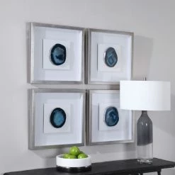 UTTERMOST Wall Sculptures + Decor KALIA BLUE AGATE SHADOW BOX
