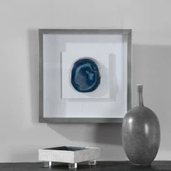UTTERMOST Wall Sculptures + Decor KALIA BLUE AGATE SHADOW BOX