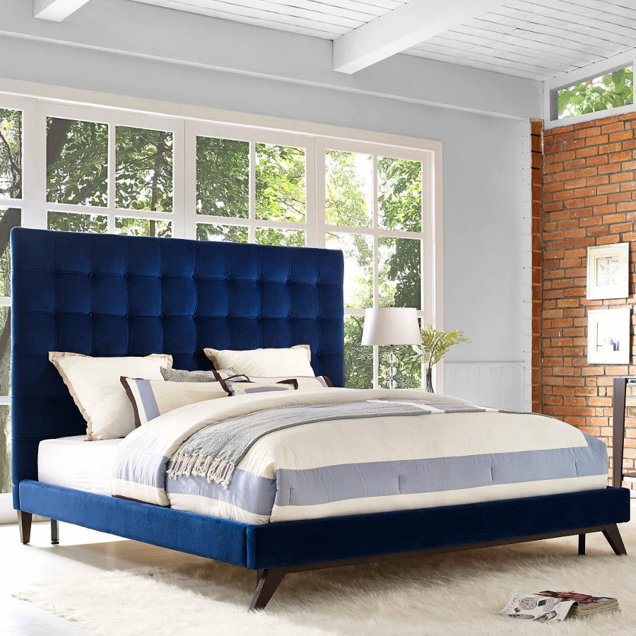 Coupon π₯ TOV KEANE NAVY VELVET BED Bedroom π 4 TOV KEANE NAVY VELVET BED Bedroom