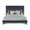 TOV KEANE GRAY VELVET BED Bedroom