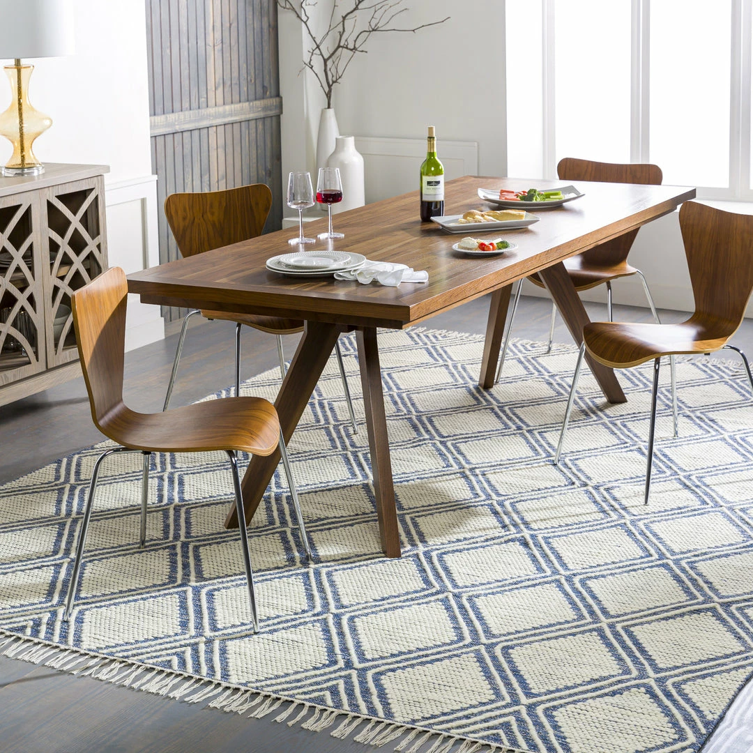 Outlet โ๏ธ SURYA KELE WOOL + COTTON TEXTURED FLATWEAVE: BLUE Rug ๐ 2 SURYA KELE WOOL + COTTON TEXTURED FLATWEAVE: BLUE Rug