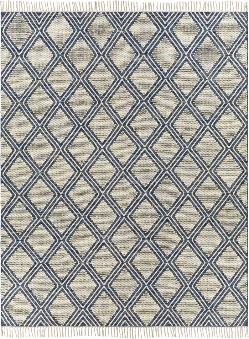 Outlet โ๏ธ SURYA KELE WOOL + COTTON TEXTURED FLATWEAVE: BLUE Rug ๐ 1 SURYA KELE WOOL + COTTON TEXTURED FLATWEAVE: BLUE Rug