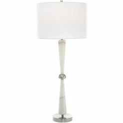 UTTERMOST KENDALL WHITE MARBLE TABLE LAMP