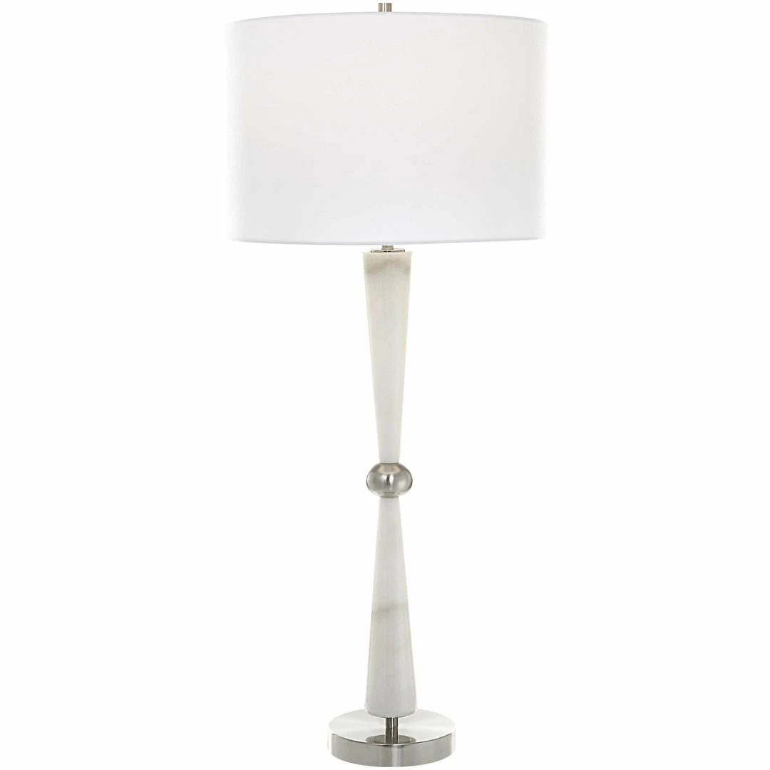 Cheap ⭐ UTTERMOST KENDALL WHITE MARBLE TABLE LAMP ✔️ 1 UTTERMOST KENDALL WHITE MARBLE TABLE LAMP