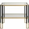 UTTERMOST KENTMORE BLACK + GOLD END TABLE Furniture