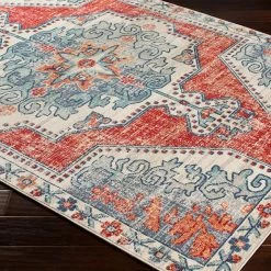 SURYA KINNARA DISTRESSED RUG: RED