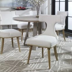 UTTERMOST KLISMOS DINING CHAIR: OFF-WHITE | SET OF 2