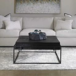 UTTERMOST KNOX OXIDIZED BLACK ALUMINUM COFFEE TABLE Furniture