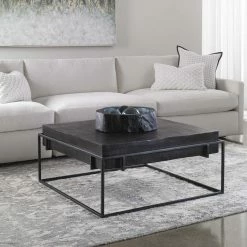 UTTERMOST KNOX OXIDIZED BLACK ALUMINUM COFFEE TABLE Furniture