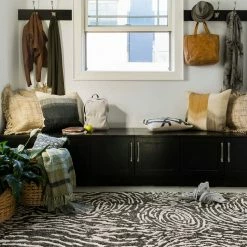 LOLOI JUNEAU WOOL + VISCOSE RUG: CHARCOAL, SILVER