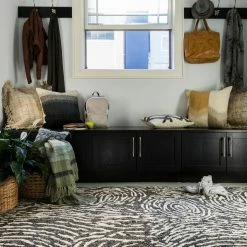 LOLOI JUNEAU WOOL + VISCOSE RUG: CHARCOAL, SILVER