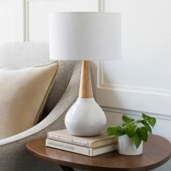 SURYA GAVIN BULB LAMP: WHITE