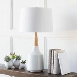 SURYA Lighting GAVIN LAMP: WHITE