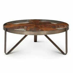 URBIA KULLEN TEAK + STEEL COFFEE TABLE