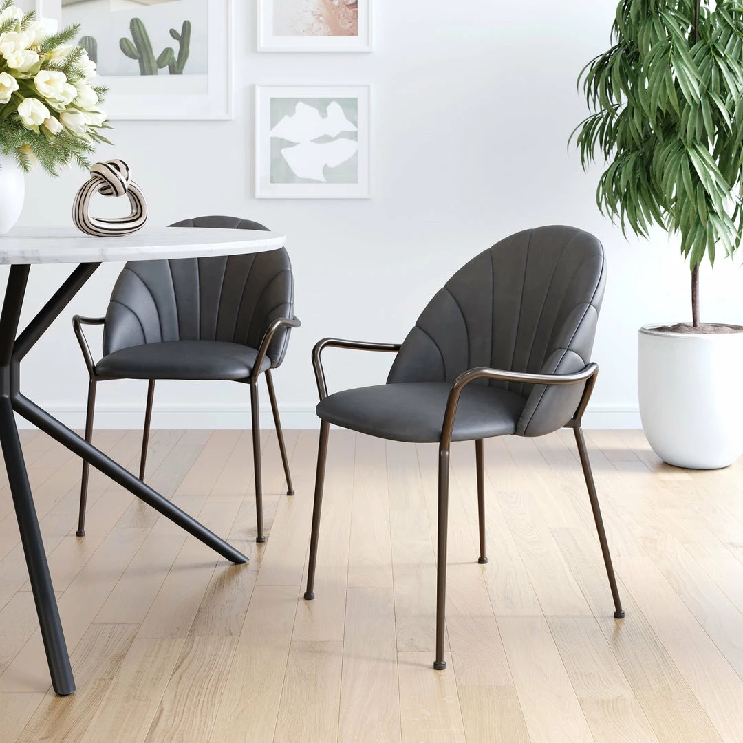 Deals ๐ ZUO Furniture KURT BLACK LEATHERETTE DINING CHAIR โ 7 ZUO Furniture KURT BLACK LEATHERETTE DINING CHAIR