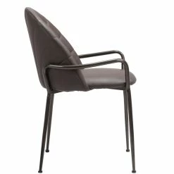 ZUO KURT BROWN LEATHERETTE DINING CHAIR Furniture