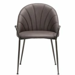 ZUO KURT BROWN LEATHERETTE DINING CHAIR Furniture
