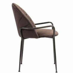 ZUO Furniture KURT BROWN VELVET DINING CHAIR