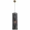 CYAN LA SELVA MATTE BLACK RATTAN PENDANT Lighting