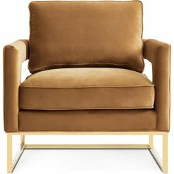 TOV Living Room LAURENT VELVET ARM CHAIR