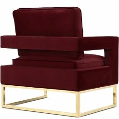 TOV Living Room LAURENT VELVET ARM CHAIR