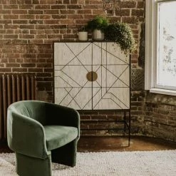 Brand new π MOES Furniture LIGNE MOSAIC BONE INLAY CABINET π 12 MOES Furniture LIGNE MOSAIC BONE INLAY CABINET