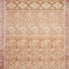LOLOI LILAH VINTAGE PRINT FLAT RUG: SUNKIST PEACH