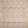LOLOI LILITH VINTAGE PRINT FLAT RUG: DUSTY ROSE