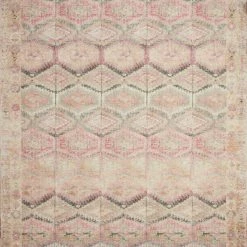LOLOI LILITH VINTAGE PRINT FLAT RUG: DUSTY ROSE