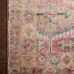 Best Pirce ⌛ LOLOI LILITH VINTAGE PRINT FLAT RUG: DUSTY ROSE 🔥 9 LOLOI LILITH VINTAGE PRINT FLAT RUG: DUSTY ROSE