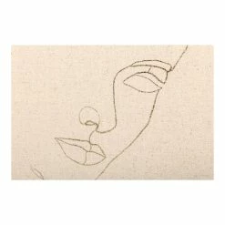 Outlet π MOES Wall Art "LINE PORTRAIT" GOLD FRAMED NATURAL CANVAS ART π 8 MOES Wall Art