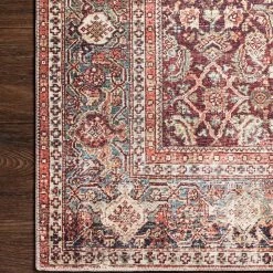 LOLOI LINLEY VINTAGE PRINT FLAT RUG: CINNAMON