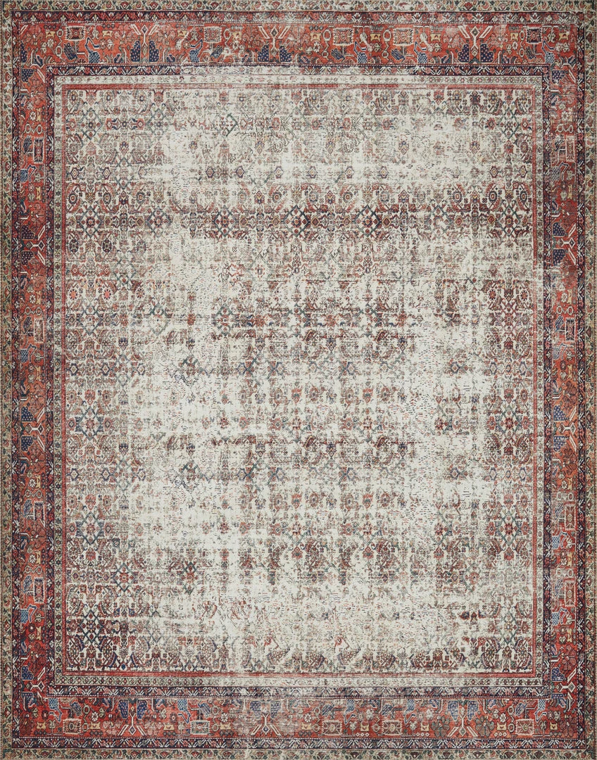 Best Pirce ๐ LOLOI LINLEY VINTAGE PRINT FLAT RUG: IVORY, BRICK โจ 1 LOLOI LINLEY VINTAGE PRINT FLAT RUG: IVORY, BRICK