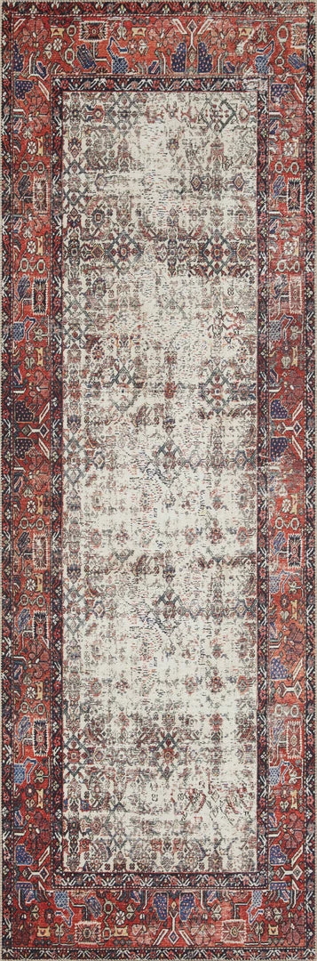 Best Pirce ๐ LOLOI LINLEY VINTAGE PRINT FLAT RUG: IVORY, BRICK โจ 7 LOLOI LINLEY VINTAGE PRINT FLAT RUG: IVORY, BRICK